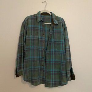 Blue and Green Flannel Shacket